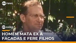 Mulher é morta a facadas pelo ex-marido e filhos são feridos ao defender vítima | #SBTManha Mulher é morta a facadas pelo ex-marido e filhos são feridos ao defender vítima | #SBTManha