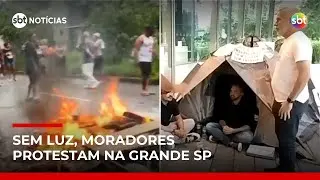 Protestos contra falta de luz em SP mobilizam moradores e prefeito de Embu das Artes | #SBTNotícias Protestos contra falta de luz em SP mobilizam moradores e prefeito de Embu das Artes | #SBTNotícias