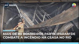 Incêndio atinge CEASA no Rio e destrói 28 boxes Incêndio atinge CEASA no Rio e destrói 28 boxes