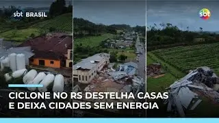 Ciclone causa destruição em 12 cidades do RS; Flores da Cunha é a mais afetada Ciclone causa destruição em 12 cidades do RS; Flores da Cunha é a mais afetada