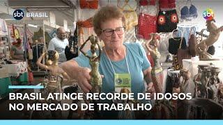 Um em cada quatro idosos trabalha no Brasil; IBGE registra recorde de participação | #SBTBrasil Um em cada quatro idosos trabalha no Brasil; IBGE registra recorde de participação | #SBTBrasil