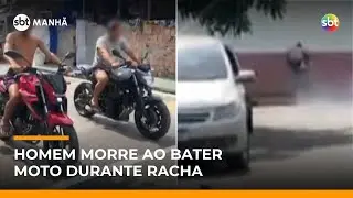 Moto colide contra muro e personal trainer morre durante racha | #SBTManhã Moto colide contra muro e personal trainer morre durante racha | #SBTManhã