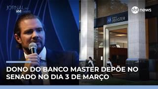 Renan Calheiros confirma depoimento de Daniel Vorcaro ao Senado | #JornaldoSBTNews Renan Calheiros confirma depoimento de Daniel Vorcaro ao Senado | #JornaldoSBTNews