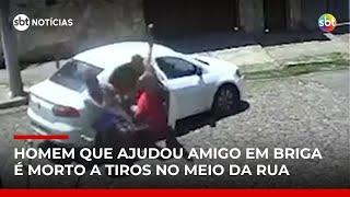 Homem é executado minutos após ajudar amigo em briga em bar | #SBTNoticias Homem é executado minutos após ajudar amigo em briga em bar | #SBTNoticias
