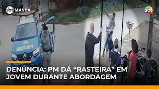 Flagra: PM dá "rasteira" em jovem durante abordagem em Goiás | #SBTManhã Flagra: PM dá "rasteira" em jovem durante abordagem em Goiás | #SBTManhã