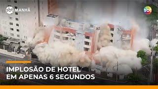 Implosão de antigo hotel em São José dos Campos (SP) dura 6 segundos | #SBTManhã Implosão de antigo hotel em São José dos Campos (SP) dura 6 segundos | #SBTManhã