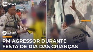 PM agride mulher durante festa do Dia das Crianças em Salvador | #SBTManha PM agride mulher durante festa do Dia das Crianças em Salvador | #SBTManha