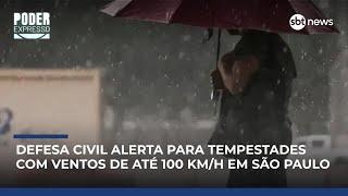 São Paulo entra em alerta para tempestades e ventos de até 100 km/h | #PoderExpresso São Paulo entra em alerta para tempestades e ventos de até 100 km/h | #PoderExpresso