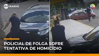 Policial é arremessado em atropelamento e sofre tentativa de homicídio | #SBTManhã Policial é arremessado em atropelamento e sofre tentativa de homicídio | #SBTManhã