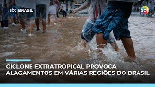 Ciclone extratropical provoca temporal em SP; cidade tem alagamentos e voos cancelados Ciclone extratropical provoca temporal em SP; cidade tem alagamentos e voos cancelados