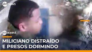 Câmeras corporais registram prisão de milicianos em esconderijo no Rio | #SBTManha Câmeras corporais registram prisão de milicianos em esconderijo no Rio | #SBTManha