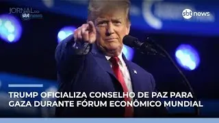 Trump oficializa Conselho de Paz para Gaza durante fórum em Davos | #JornaldoSBTNews Trump oficializa Conselho de Paz para Gaza durante fórum em Davos | #JornaldoSBTNews