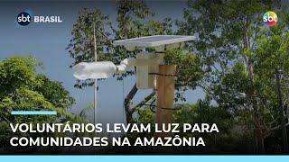 Postes sustentáveis levam iluminação a comunidade no Amazonas | #SBTBrasil Postes sustentáveis levam iluminação a comunidade no Amazonas | #SBTBrasil