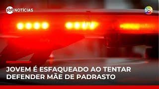 Jovem é esfaqueado pelo padrasto ao tentar defender a mãe de agressão | #SBTNotícias Jovem é esfaqueado pelo padrasto ao tentar defender a mãe de agressão | #SBTNotícias