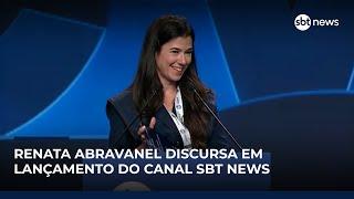 Renata Abravanel discursa em lançamento do canal SBT News Renata Abravanel discursa em lançamento do canal SBT News