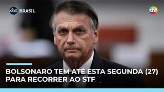 Defesa de Bolsonaro tem até esta segunda (27) para recorrer de condenação do STF | #SBTBrasil Defesa de Bolsonaro tem até esta segunda (27) para recorrer de condenação do STF | #SBTBrasil