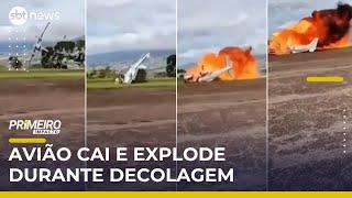 Avião cai durante decolagem na Venezuela e mata dois; comandante Hamilton comenta | #PrimeiroImpacto Avião cai durante decolagem na Venezuela e mata dois; comandante Hamilton comenta | #PrimeiroImpacto