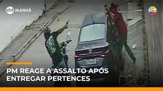 Policial reage a tentativa de assalto e suspeito é baleado no Recife | #SBTManhã Policial reage a tentativa de assalto e suspeito é baleado no Recife | #SBTManhã