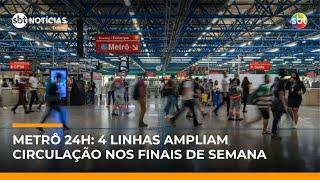 Metrô de São Paulo começa a funcionar 24h nos fins de semana | #SBTNotícias Metrô de São Paulo começa a funcionar 24h nos fins de semana | #SBTNotícias