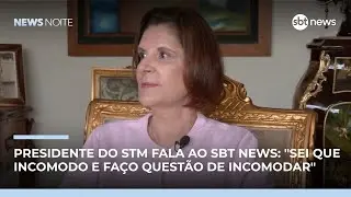 Presidente do STM, ministra Elizabeth Rocha, fala ao SBT News: "Sei que eu incomodo" | #NewsNoite Presidente do STM, ministra Elizabeth Rocha, fala ao SBT News: "Sei que eu incomodo" | #NewsNoite