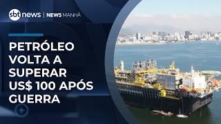 Petróleo volta a superar US$ 100 após escalada no Oriente Médio | #NewsManhã Petróleo volta a superar US$ 100 após escalada no Oriente Médio | #NewsManhã