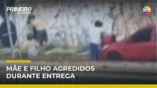 Mãe e filho são agredidos durante entrega de mercadoria em Sorocaba (SP) | #PrimeiroImpacto Mãe e filho são agredidos durante entrega de mercadoria em Sorocaba (SP) | #PrimeiroImpacto