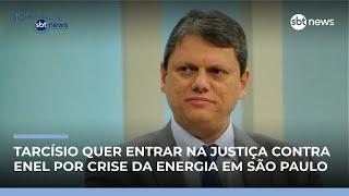 Crise da energia em SP: governador quer entrar na Justiça contra a Enel | #JornaldoSBTNews Crise da energia em SP: governador quer entrar na Justiça contra a Enel | #JornaldoSBTNews