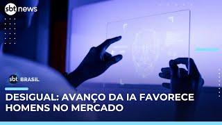 Brasil tem menor participação feminina em empregos de IA, diz estudo da FGV | #SBTBrasil Brasil tem menor participação feminina em empregos de IA, diz estudo da FGV | #SBTBrasil