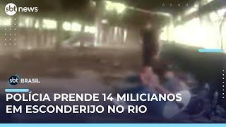 Câmeras corporais flagram prisão de 14 milicianos em paiol no Rio | #SBTBrasil Câmeras corporais flagram prisão de 14 milicianos em paiol no Rio | #SBTBrasil