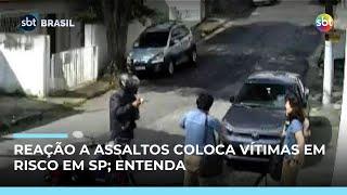 Câmeras de segurança flagram reações a assaltos em São Paulo Câmeras de segurança flagram reações a assaltos em São Paulo
