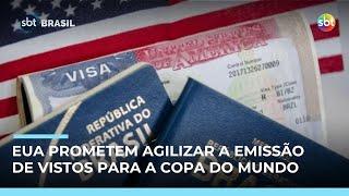 EUA prometem agilizar visto para brasileiros na Copa do Mundo; brasileiros comemoram EUA prometem agilizar visto para brasileiros na Copa do Mundo; brasileiros comemoram