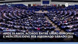 Acordo entre Mercosul e UE pode ser assinado após 25 anos de negociações | #JornaldoSBTNews Acordo entre Mercosul e UE pode ser assinado após 25 anos de negociações | #JornaldoSBTNews