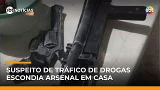 Ao buscar por suspeito, polícia encontra arma escondida em geladeira | #SBTNotícias Ao buscar por suspeito, polícia encontra arma escondida em geladeira | #SBTNotícias