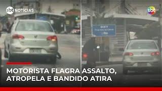 Motorista atropela criminoso durante tentativa de assalto e é alvo de tiros no Rio | #SBTNotícias Motorista atropela criminoso durante tentativa de assalto e é alvo de tiros no Rio | #SBTNotícias
