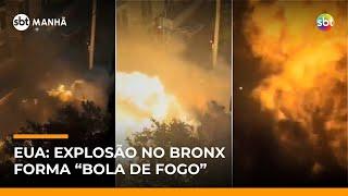EUA: Explosão após incêndio em lixo fere sete bombeiros e atinge carros e prédio | #SBTManha EUA: Explosão após incêndio em lixo fere sete bombeiros e atinge carros e prédio | #SBTManha