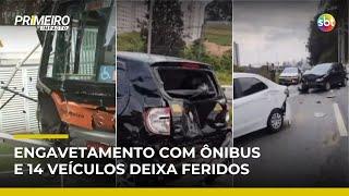 SP: Engavetamento na Raposo Tavares envolve 15 veículos; pelo menos 13 feridos | #PrimeiroImpacto SP: Engavetamento na Raposo Tavares envolve 15 veículos; pelo menos 13 feridos | #PrimeiroImpacto