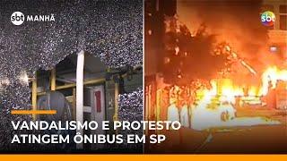 SP: Ônibus é incendiado após morte; na capital, homem embriagado vandaliza coletivo | #SBTManha SP: Ônibus é incendiado após morte; na capital, homem embriagado vandaliza coletivo | #SBTManha