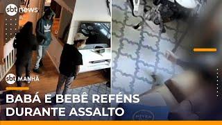 Quadrilha invade casa com controle clonado e faz babá e criança reféns em SP | #SBTManha Quadrilha invade casa com controle clonado e faz babá e criança reféns em SP | #SBTManha