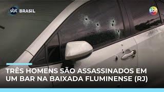 Três homens são mortos a tiros em bar no RJ na madrugada; foram mais de 80 disparos Três homens são mortos a tiros em bar no RJ na madrugada; foram mais de 80 disparos