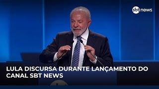 Presidente Lula discursa durante lançamento do novo canal SBT News Presidente Lula discursa durante lançamento do novo canal SBT News