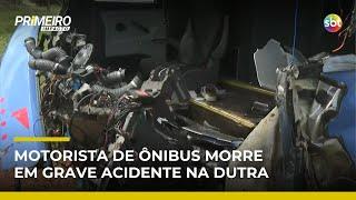 Motorista de ônibus morre após acidente na rodovia Dutra, em Taubaté (SP) | #PrimeiroImpacto Motorista de ônibus morre após acidente na rodovia Dutra, em Taubaté (SP) | #PrimeiroImpacto