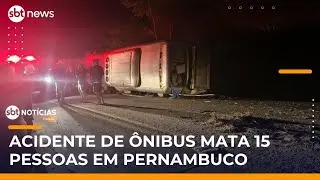 Acidente com ônibus deixa ao menos 15 mortos no Agreste de PE | #SBTNotícias Acidente com ônibus deixa ao menos 15 mortos no Agreste de PE | #SBTNotícias