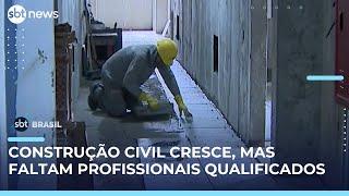 Construção civil tem alta em contratações, mas enfrenta falta de profissionais | #SBTBrasil Construção civil tem alta em contratações, mas enfrenta falta de profissionais | #SBTBrasil