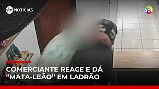 Comerciante reage a assalto com "mata-leão" e imobiliza criminoso em loja | #SBTNoticias Comerciante reage a assalto com "mata-leão" e imobiliza criminoso em loja | #SBTNoticias
