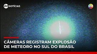 Meteoro explode sobre divisa entre RS e SC e ilumina céu com brilho intenso | #SBTNotícias Meteoro explode sobre divisa entre RS e SC e ilumina céu com brilho intenso | #SBTNotícias