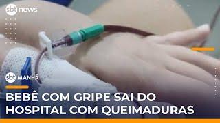 Bebê sofre queimaduras em maternidade e mãe denuncia negligência | #SBTManha Bebê sofre queimaduras em maternidade e mãe denuncia negligência | #SBTManha