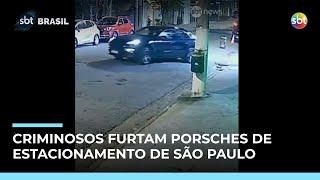 Criminosos furtam Porsches de estacionamento em Pinheiros (SP); ação dura 15 minutos | #SBTBrasil Criminosos furtam Porsches de estacionamento em Pinheiros (SP); ação dura 15 minutos | #SBTBrasil