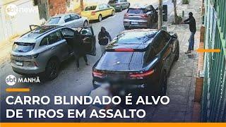 Flagra: Tentativa de assalto termina em tiroteio contra carro blindado no Rio | #SBTManha Flagra: Tentativa de assalto termina em tiroteio contra carro blindado no Rio | #SBTManha