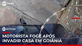 Motorista perde controle e invade casa em Goiânia | #SBTNoticias Motorista perde controle e invade casa em Goiânia | #SBTNoticias