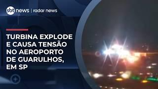 Após explosão em turbina, avião da Delta faz retorno de emergência em Guarulhos | #RadarNews Após explosão em turbina, avião da Delta faz retorno de emergência em Guarulhos | #RadarNews